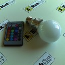 BS barevné kulaté LED SVĚTLO s dálkovým ovladačem